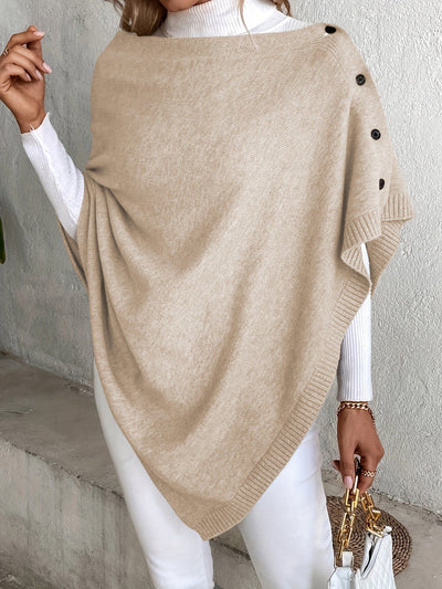 Eva | Plain knitted cape