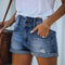 Nova - Gescheurde Denim Shorts met Hoge Taille