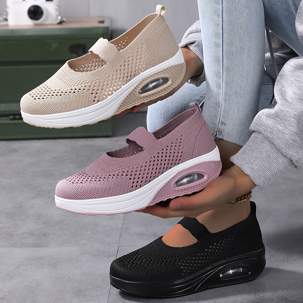 Lotte | Breathable knitted women's sneakers