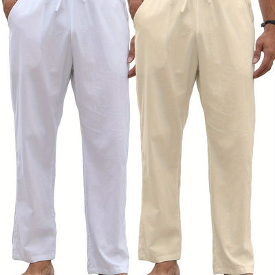 Floris | Set of 2 casual cotton trousers with drawstring