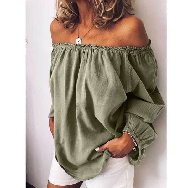 Kylie | Off-the-Shoulder Blouse with Elegant Balloon Sleeves 