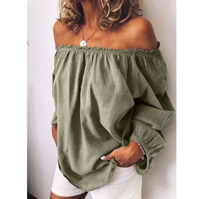 Kylie | Off-the-Shoulder Blouse with Elegant Balloon Sleeves 