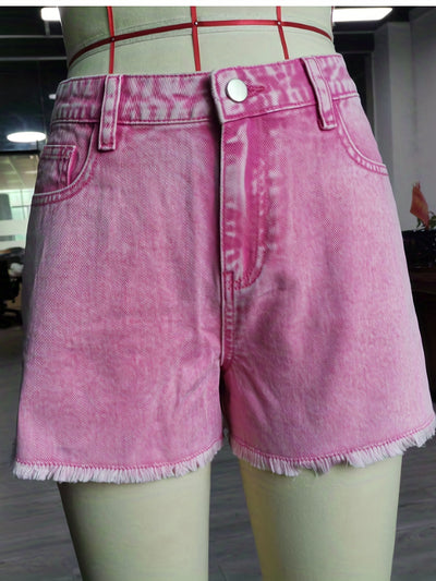 Lotte | White jeans with an unfinished hem and a high waist