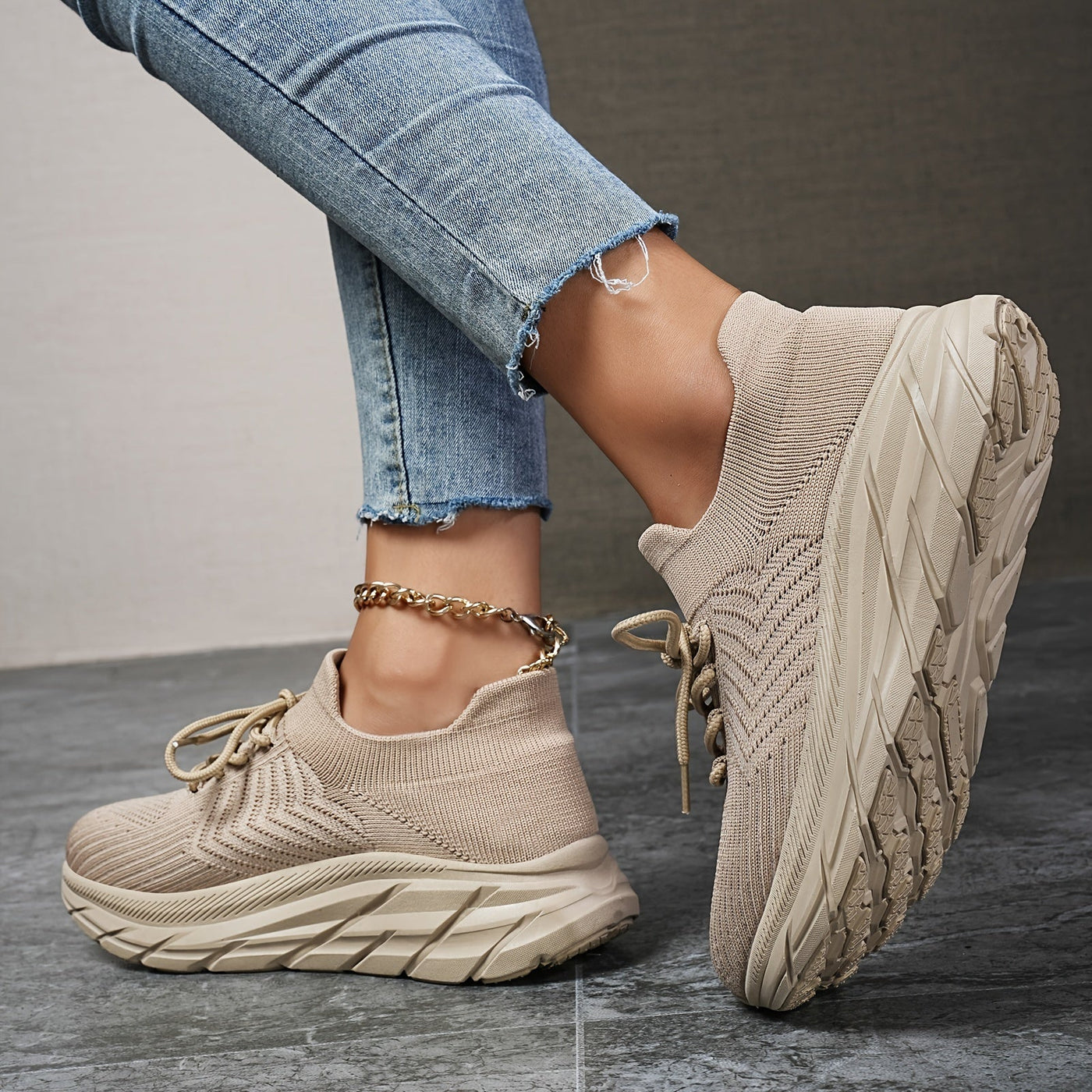 Lotte | Breathable knitted sneakers