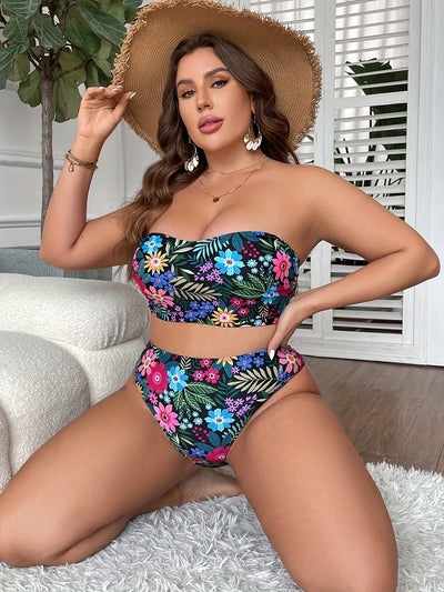 Sophie | Plus size tropische bikini set