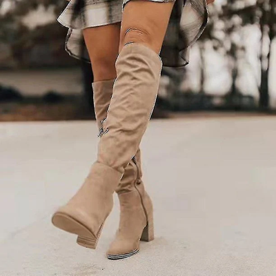 High Women's Boots - Overknee Boots with Heel 