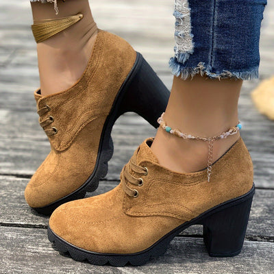 Elin | Comfortable retro ankle boots with block heel
