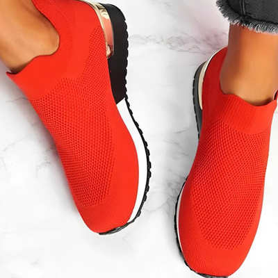 Dames sneakers zonder veters – Ademend mesh en elastische instap