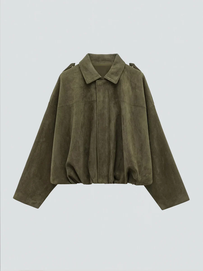 Oversized Suèdelook Jas met Tunnelzoom – Urban Utility