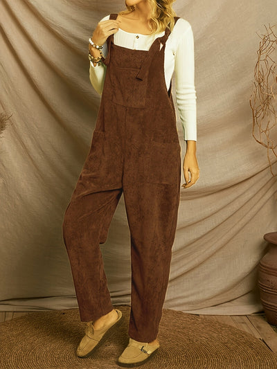 Emma | Sturdy corduroy jumpsuit with patch pockets