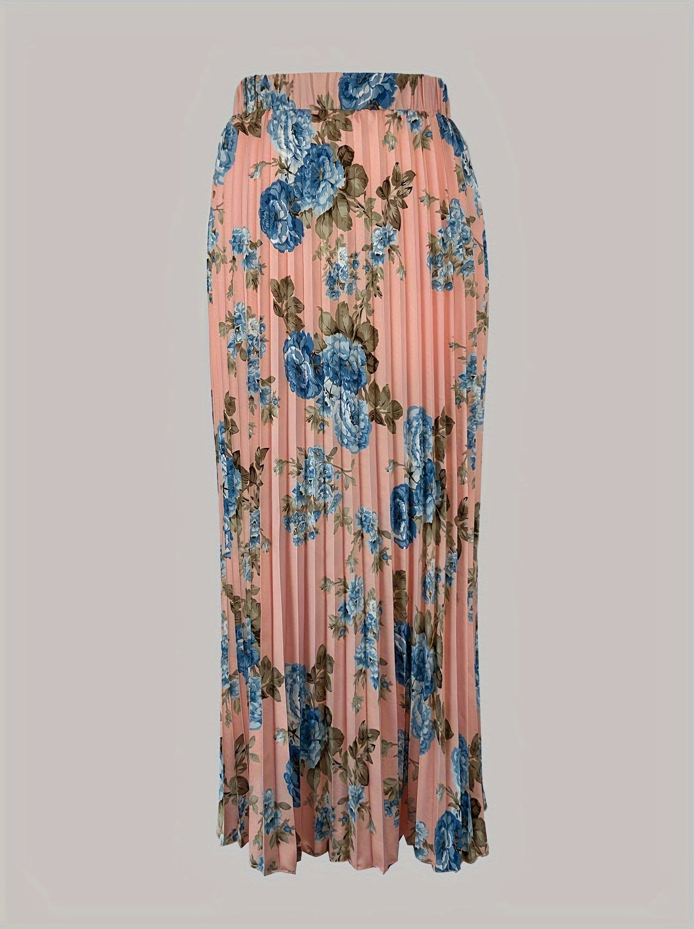 Luna | Elegant floral print high-waisted skirt