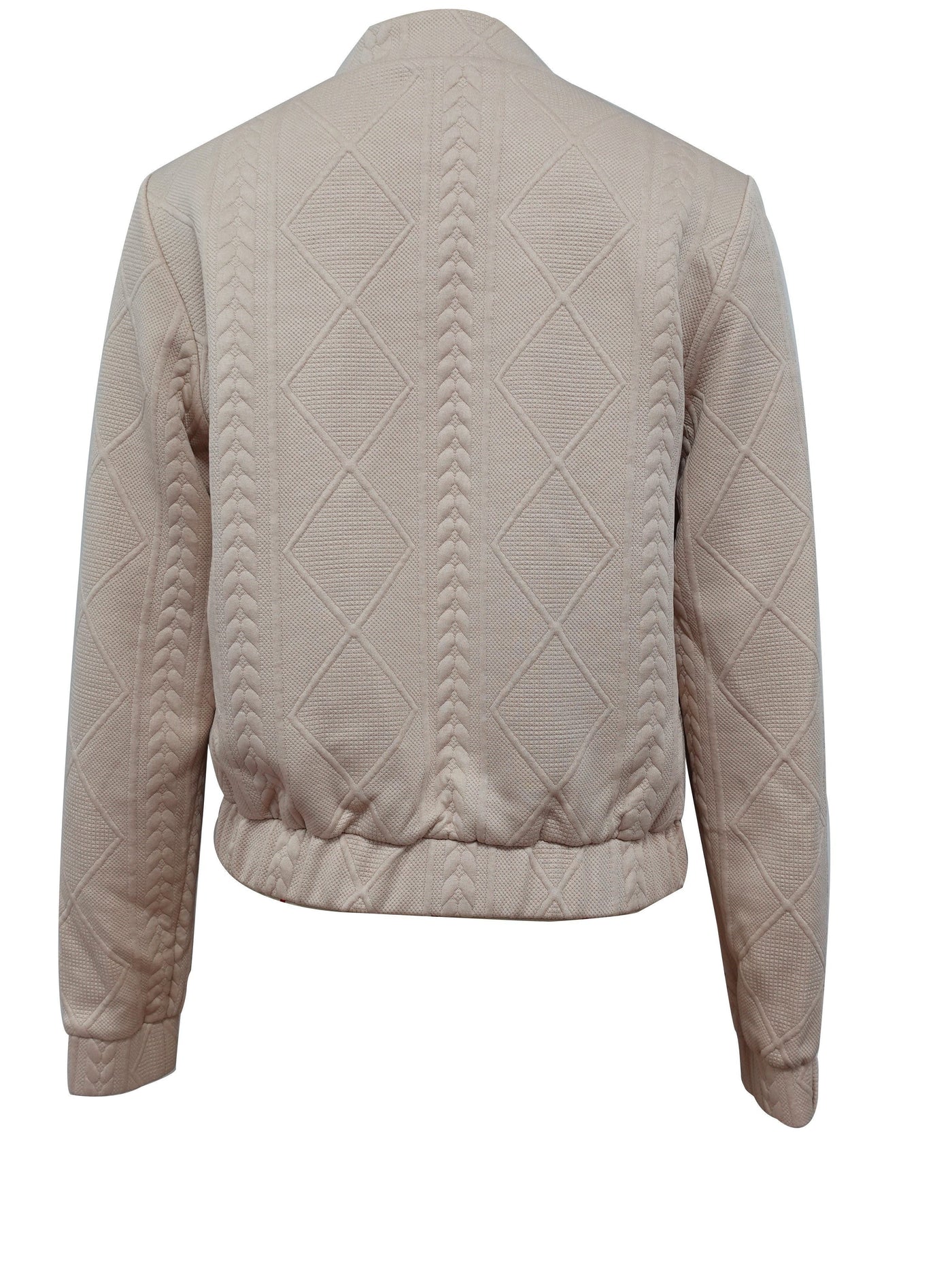 Emma | Casual bomber jacket with a solid texture and zip