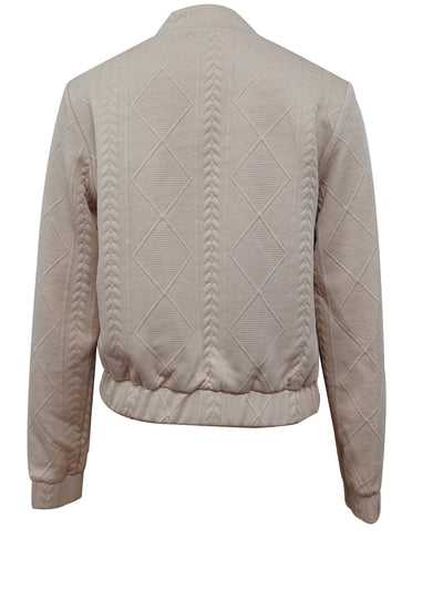 Emma | Casual bomber jacket with a solid texture and zip
