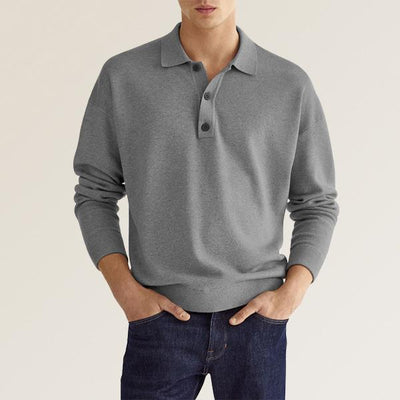 Pamora-mode | Poloshirt - Herenpolo met lange mouwen