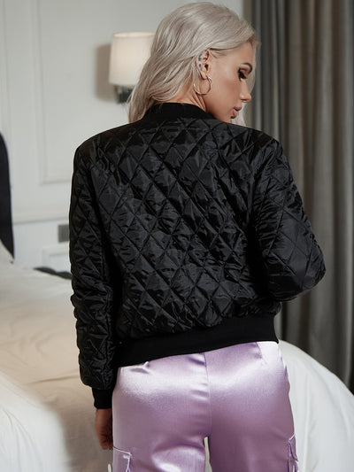 Elin | Padded bomber jacket in solid color