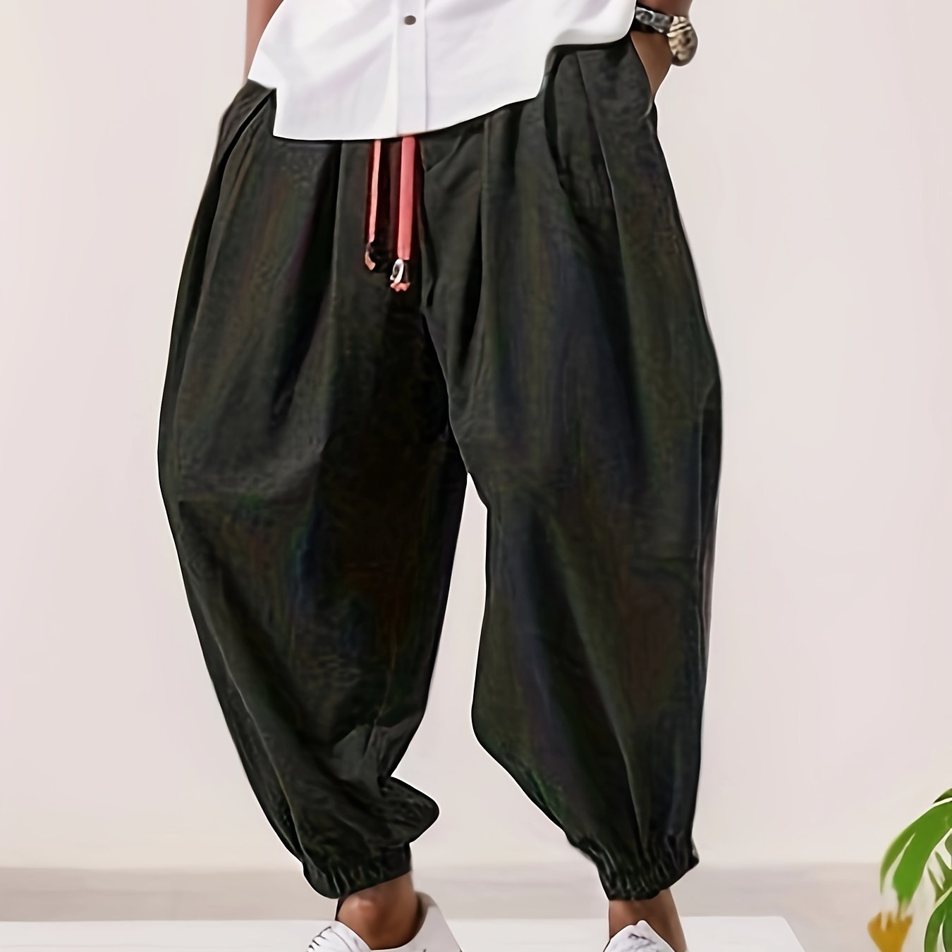 Lucas | Casual wide beach pants with drawstring