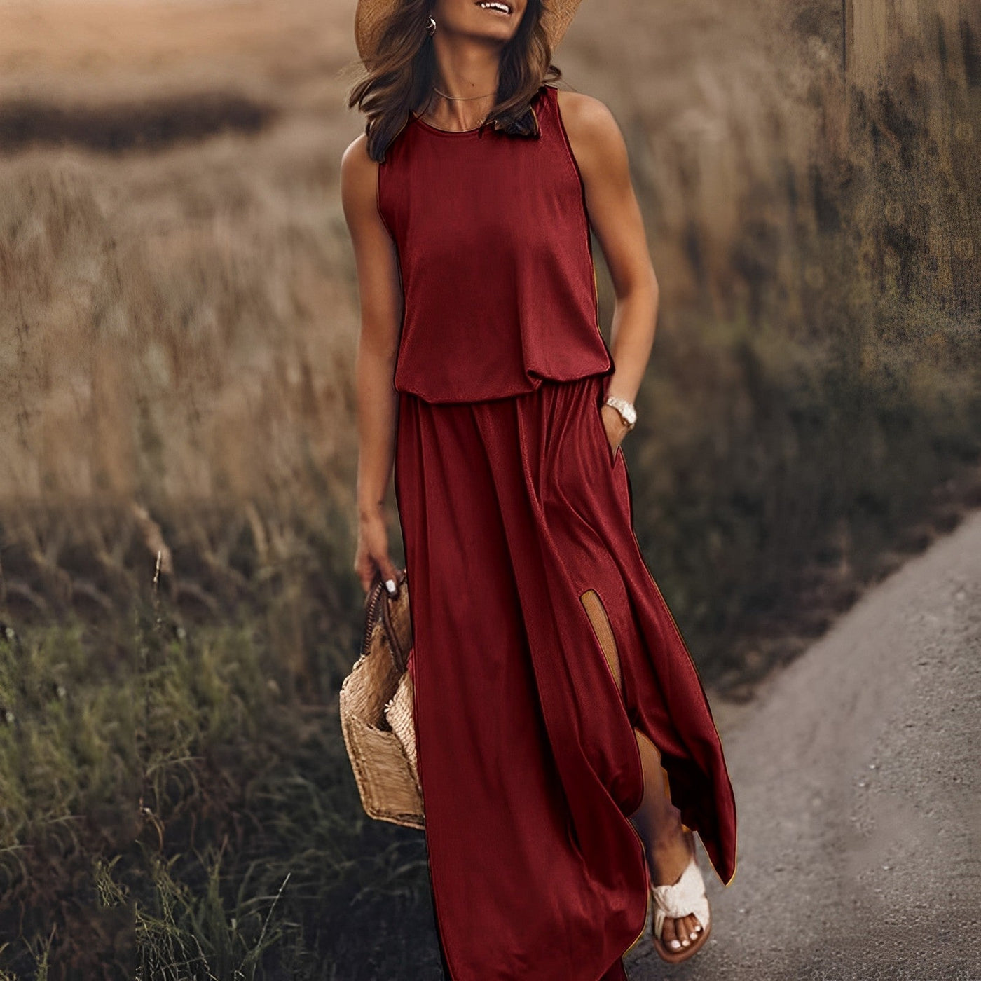 Elegante Kleurrijke Dames Maxi Jurk