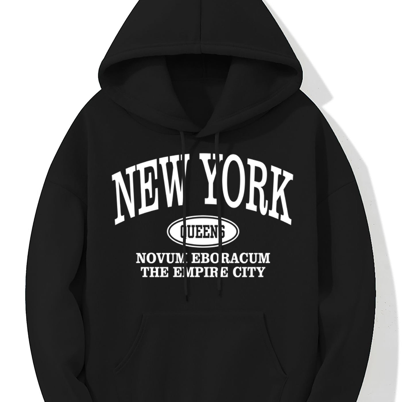 Nina | Hoodie met New Yorkse letterprint en kangoeroezak