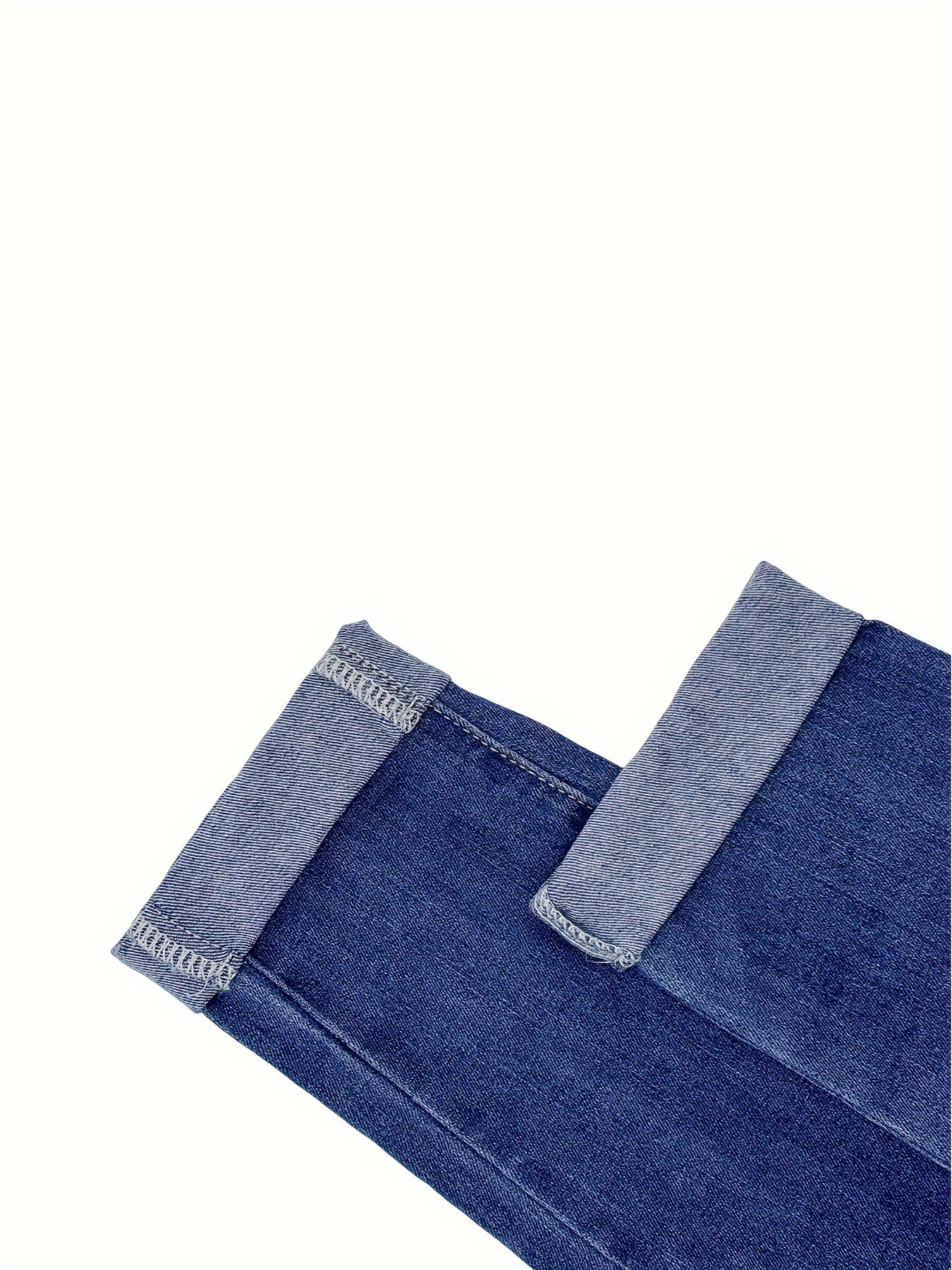 Lara | Plain washed blue skinny fit denim overalls