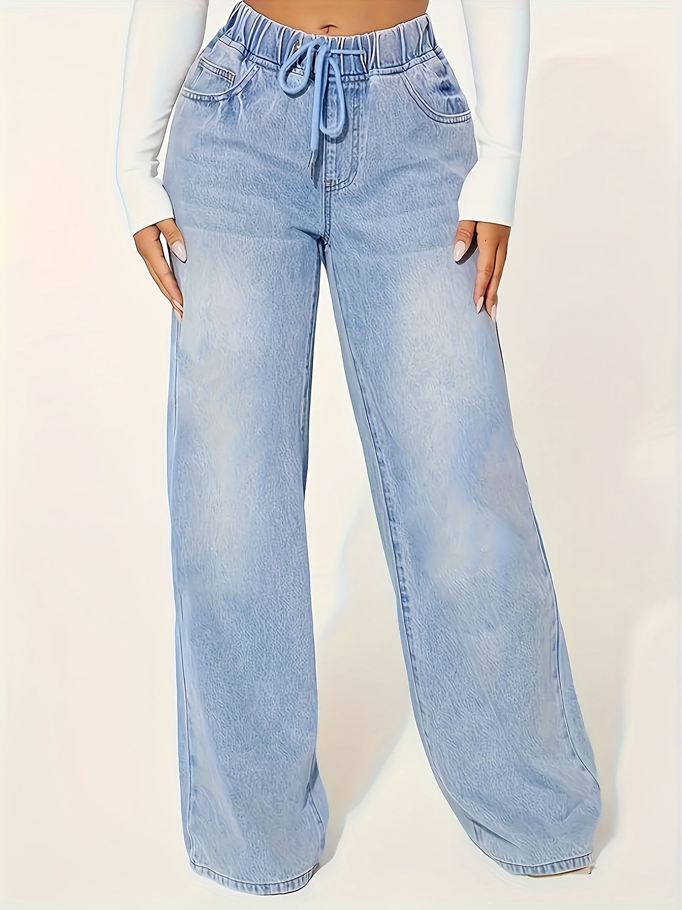 Sophie | Wijde pijpen jeans met elastische taille