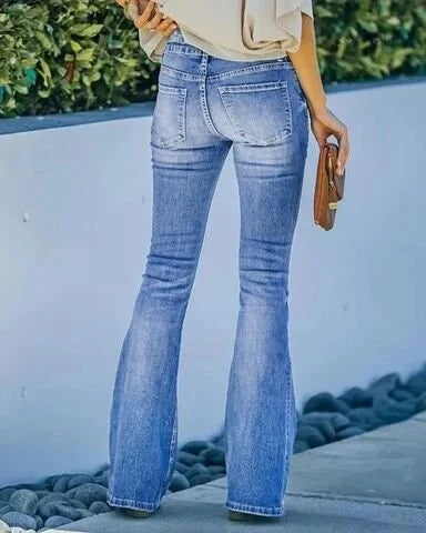 Kerryl - High-waisted denim trousers