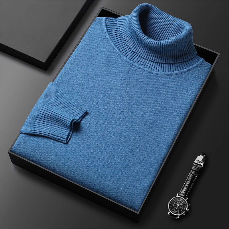 Men's turtleneck – Fine knit with stand-up collar 