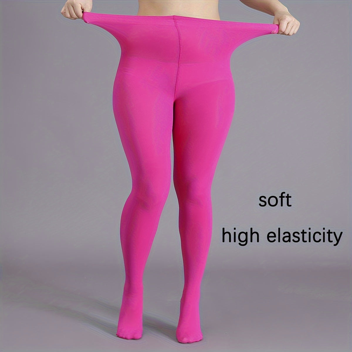 Fleur | Casual pantyhose in large sizes, 80D elastic and ultra-soft