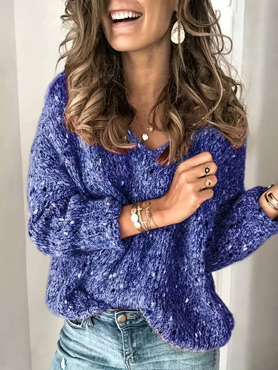 Fien | Knitted sweater with multi-colored wool