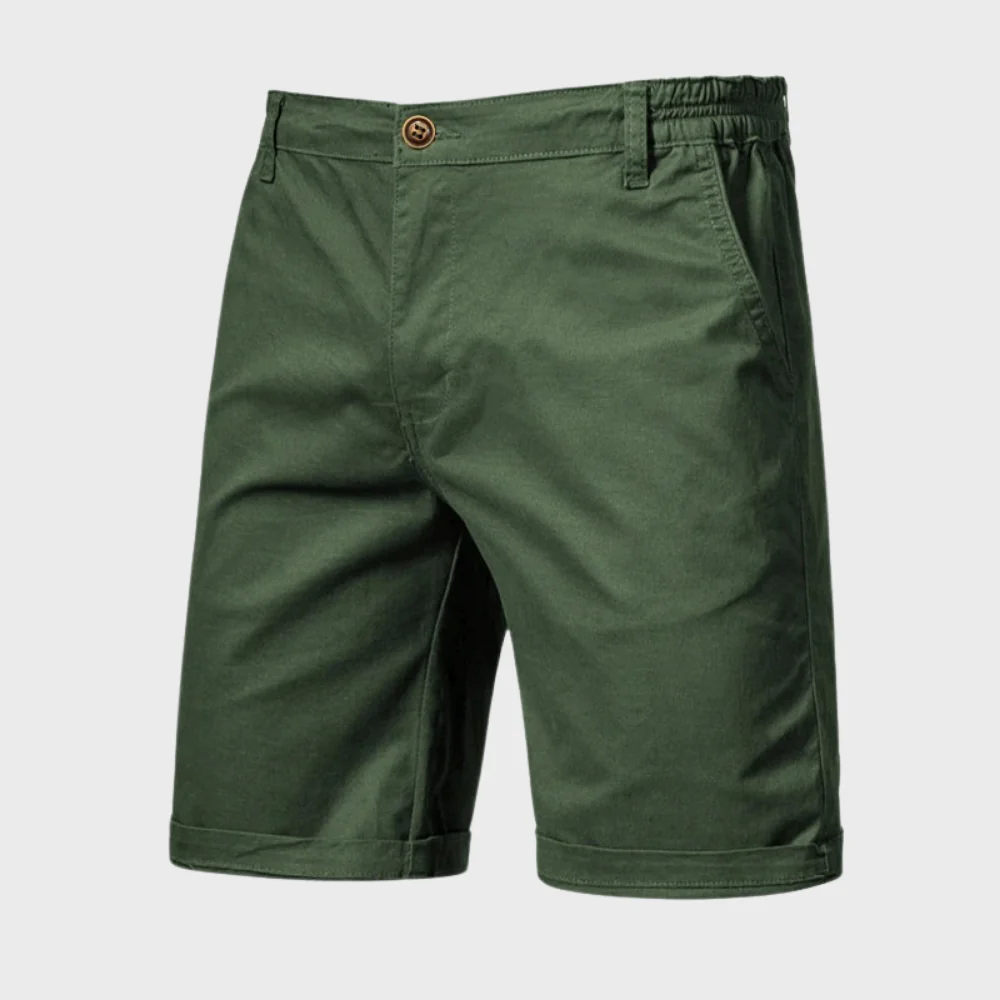 Men's Chino Shorts – Casual Cotton Shorts with Elastic Waist 