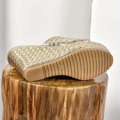 Nina | Modieuze dames peep toe wedge sandalen