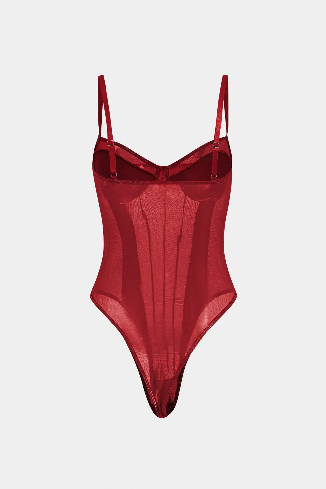 Celestia - Een verleidelijke doorschijnende mesh corset-body voor dames