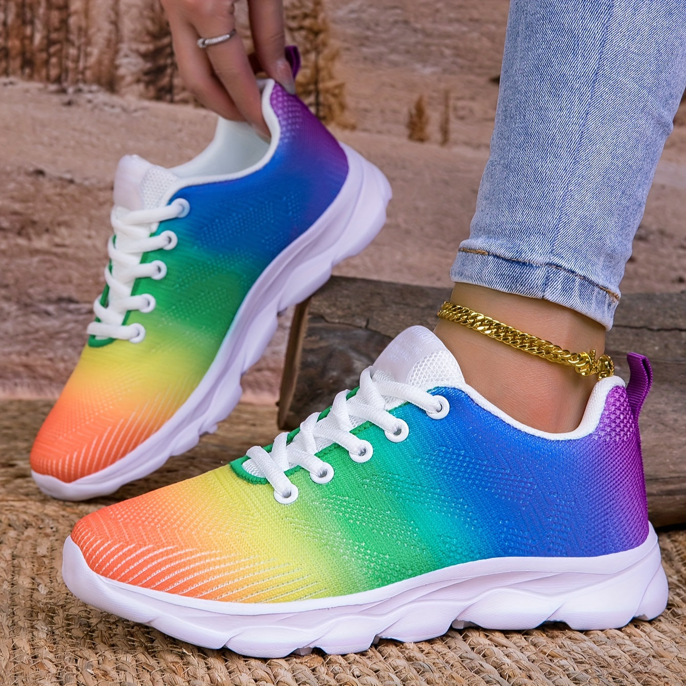 Nina | Ademende gebreide damessneakers