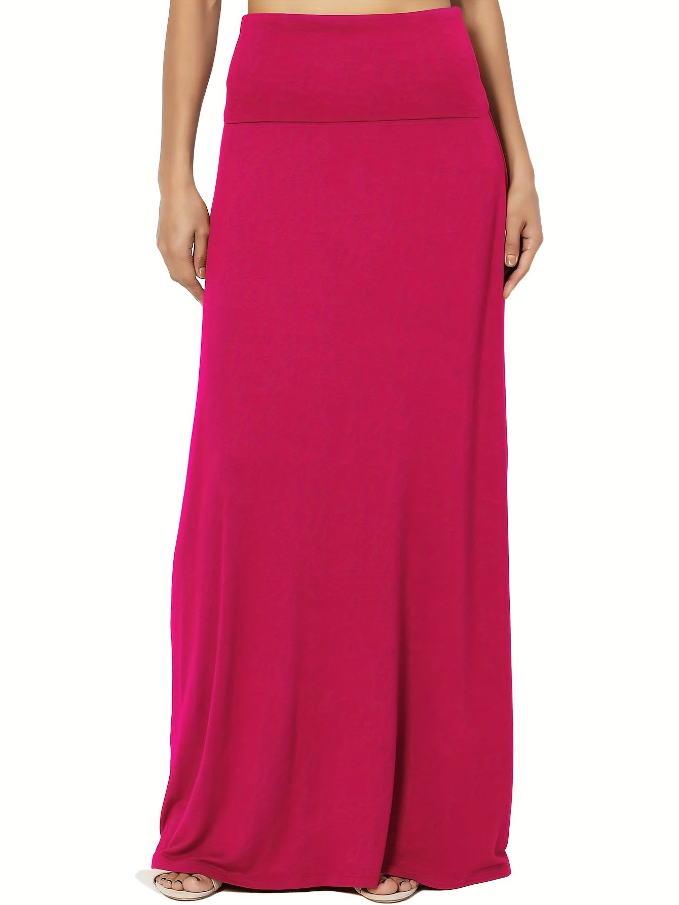 Evelien | Plain maxi skirt with high waist