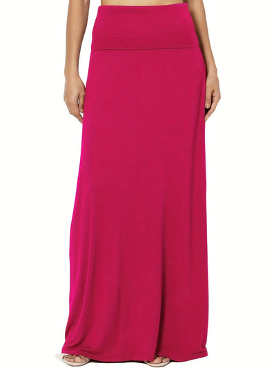 Evelien | Plain maxi skirt with high waist