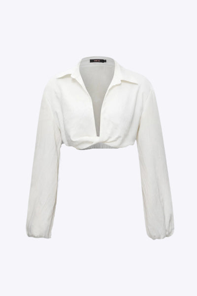 Sidonie - Stijlvolle Twist Blend Dames V-hals Shirt
