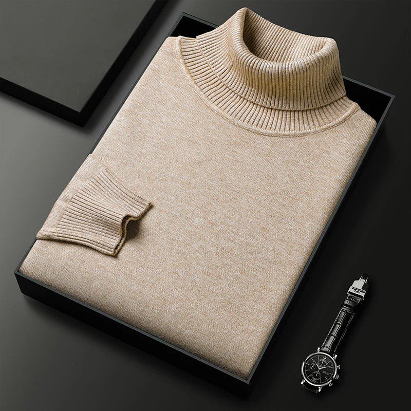 Men's turtleneck – Fine knit with stand-up collar 