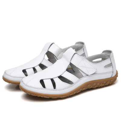 Vrouwen casual lederen zomersandalen
