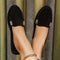 Joyce | Black comfortable non-slip moccasins