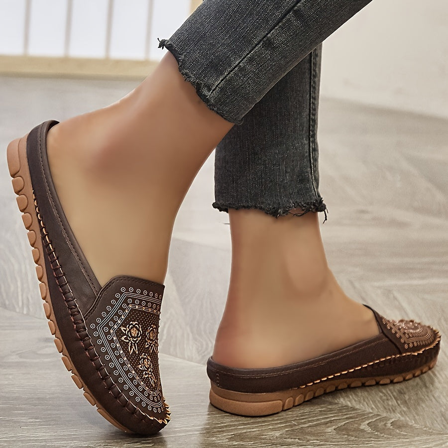 Joyce | Comfortable faux leather slippers