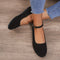 Elin | Classic solid-color ballet flats with ankle strap