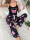Vera | Pyjamaset met vlinderdas en letterprint
