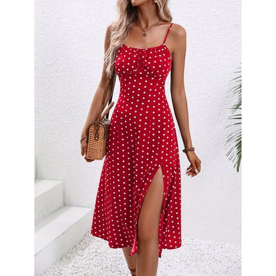 Yinthe - Lange Jurk met Polka Dot