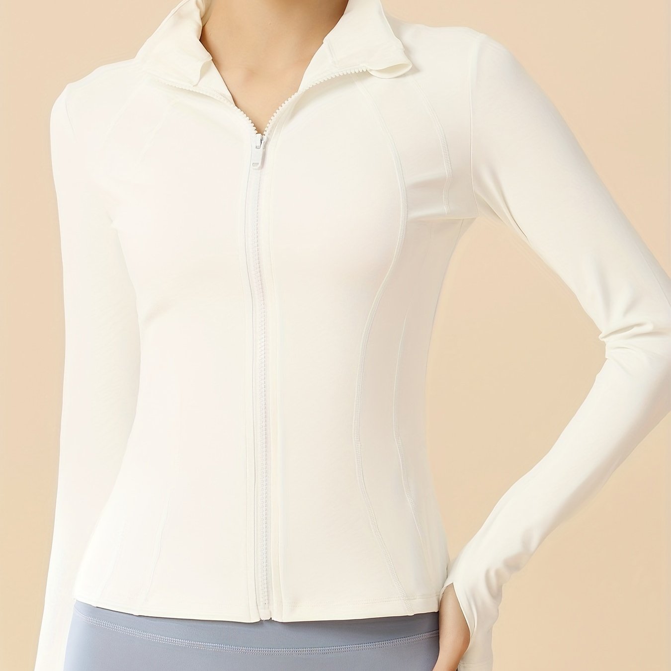 Nina | Cropped sportjack met ademende stof en staande kraag