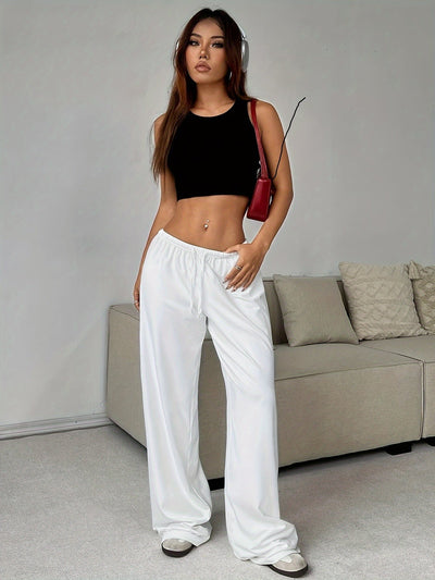 Elise | Women's casual wide-leg sweatpants in solid color
