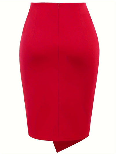 Emma | Sturdy skirt with a twisted front and wrap hem