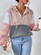 Lotte | Elegant zip-up hoodie with color blocks