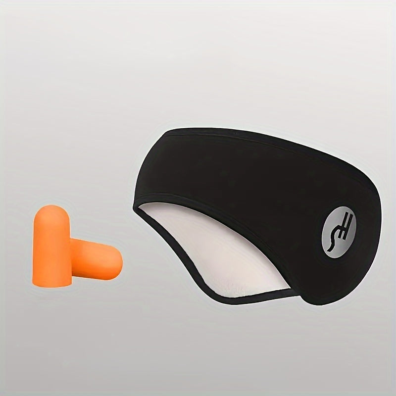 Cotton sleep mask with noise-reducing earplugs and earplug set