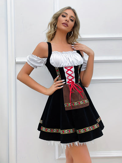Anna | Vintage koude schouder dirndl jurk