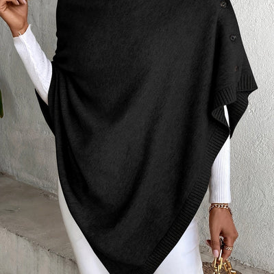 Eva | Plain knitted cape