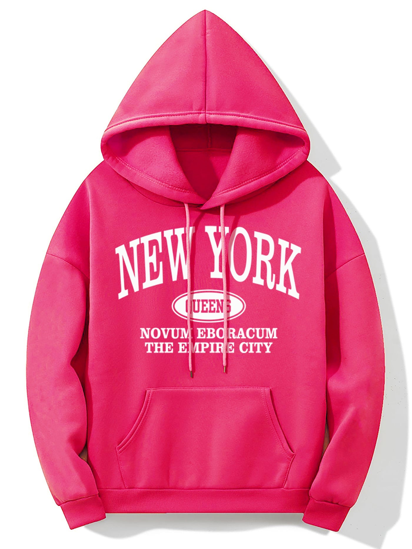 Nina | Hoodie met New Yorkse letterprint en kangoeroezak
